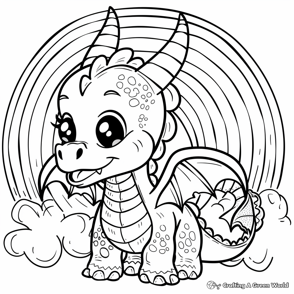 Kawaii Cute Dragon Coloring Pages Free U0026 Printable 