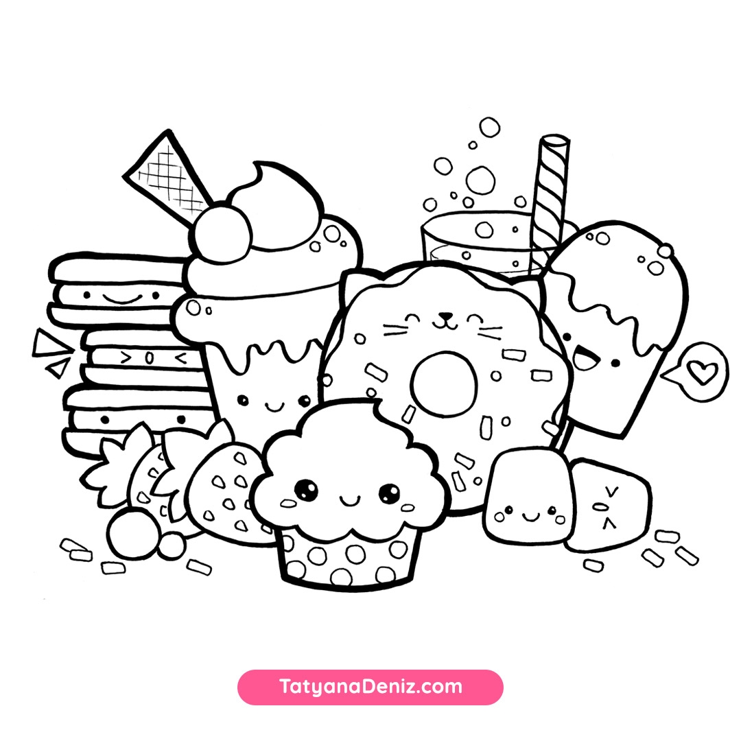 Cute Kawaii Coloring Pages Printable