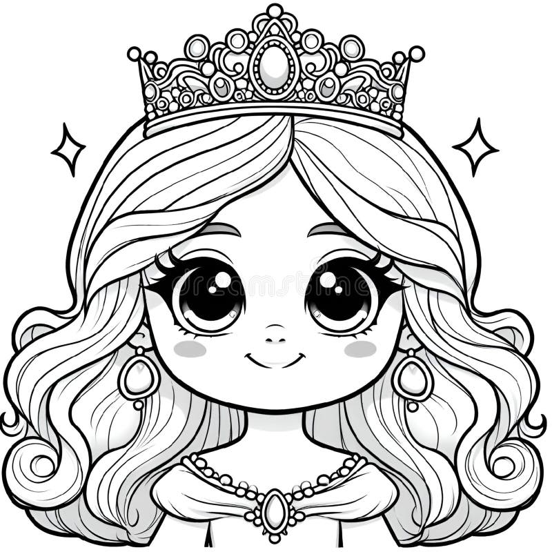 Kids Coloring Pages Girls Stock Illustrations 730 Kids Coloring 