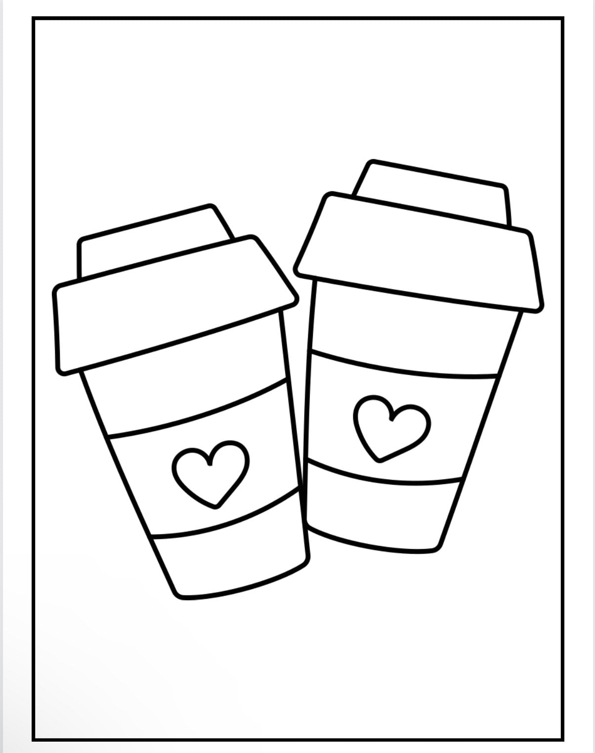 Large Food Printable Coloring Sheets Easy And Bold Craft Cut Outs Etsy