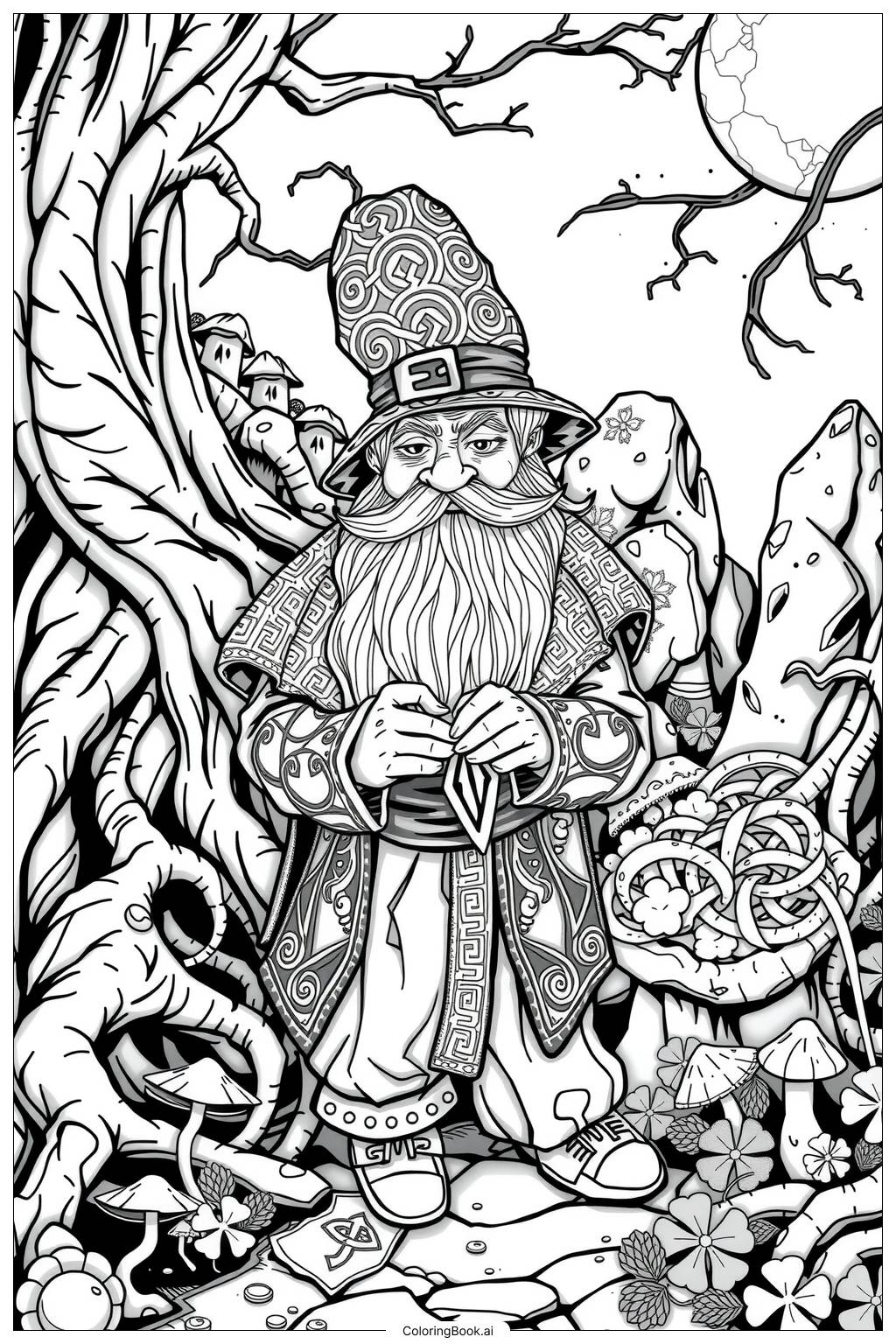 Leprechaun s Quest For Luck Coloring Page Free PDFu0026PNG Printable 