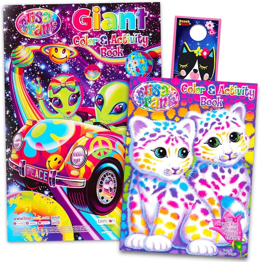 Lisa Frank Coloring And Activity Book Set 2 Books 
