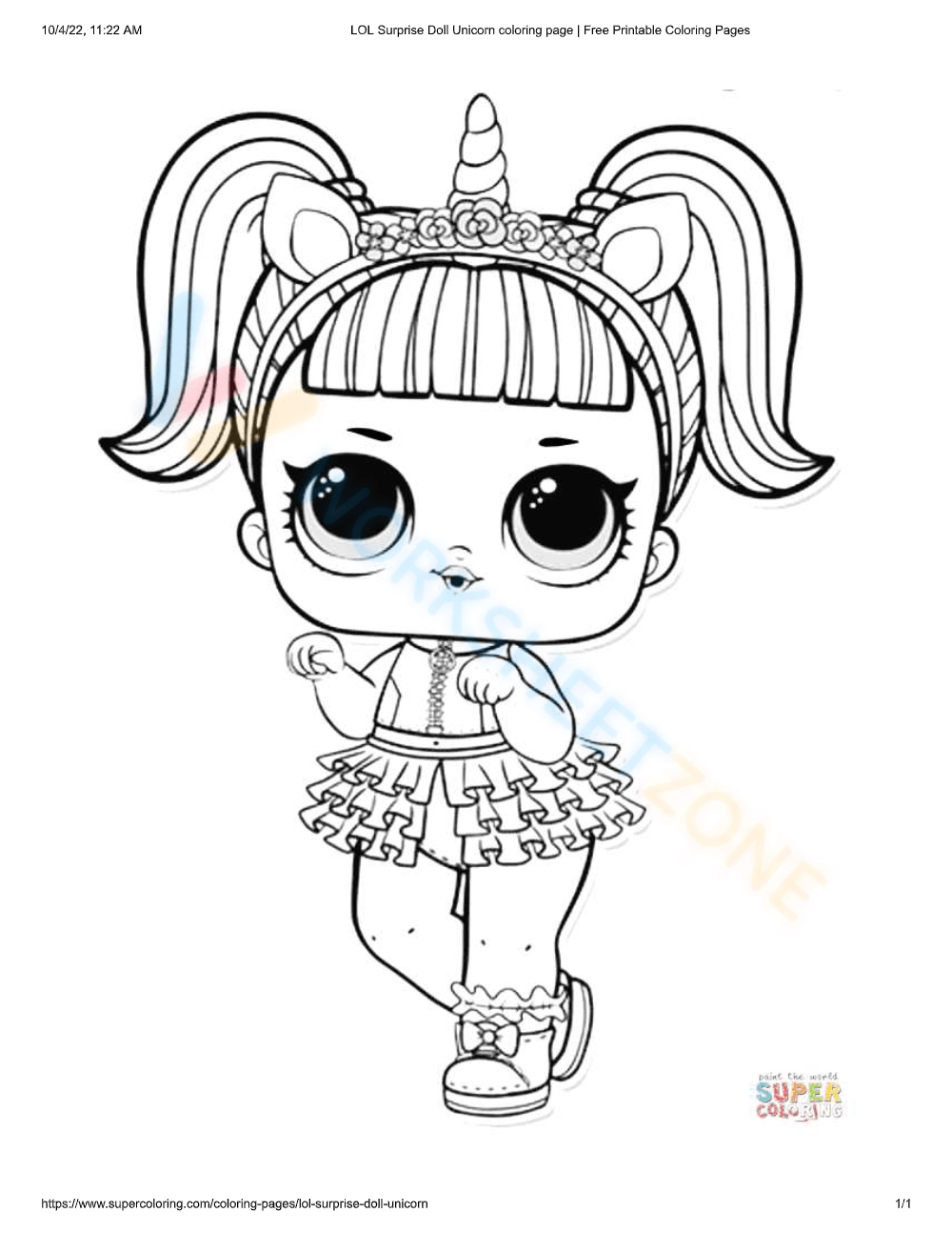 Lol Dolls To Print And Colour Online