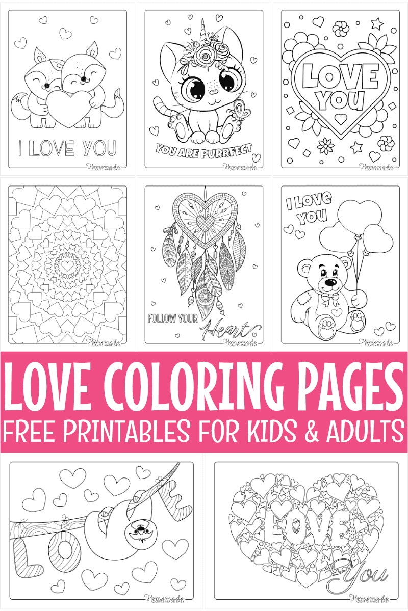 I Love You Printable Coloring Pages