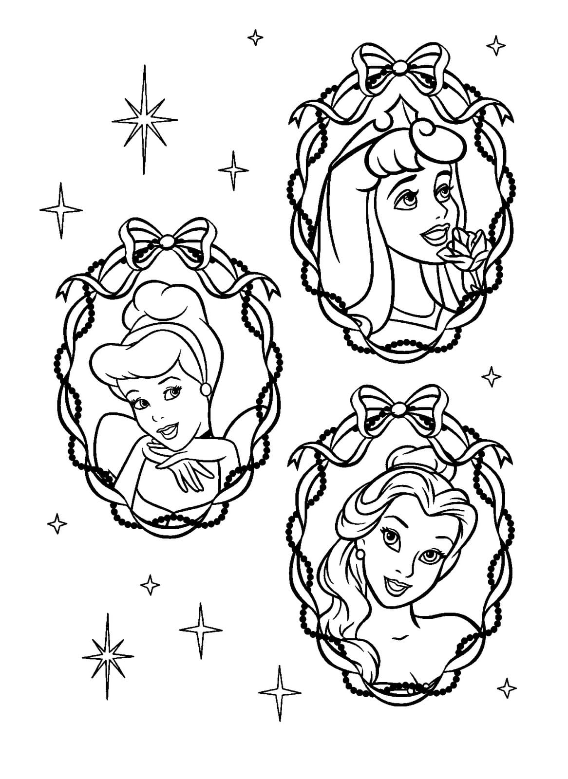 Lovely Disney Princesses Coloring Page Download Print Or Color Online For Free