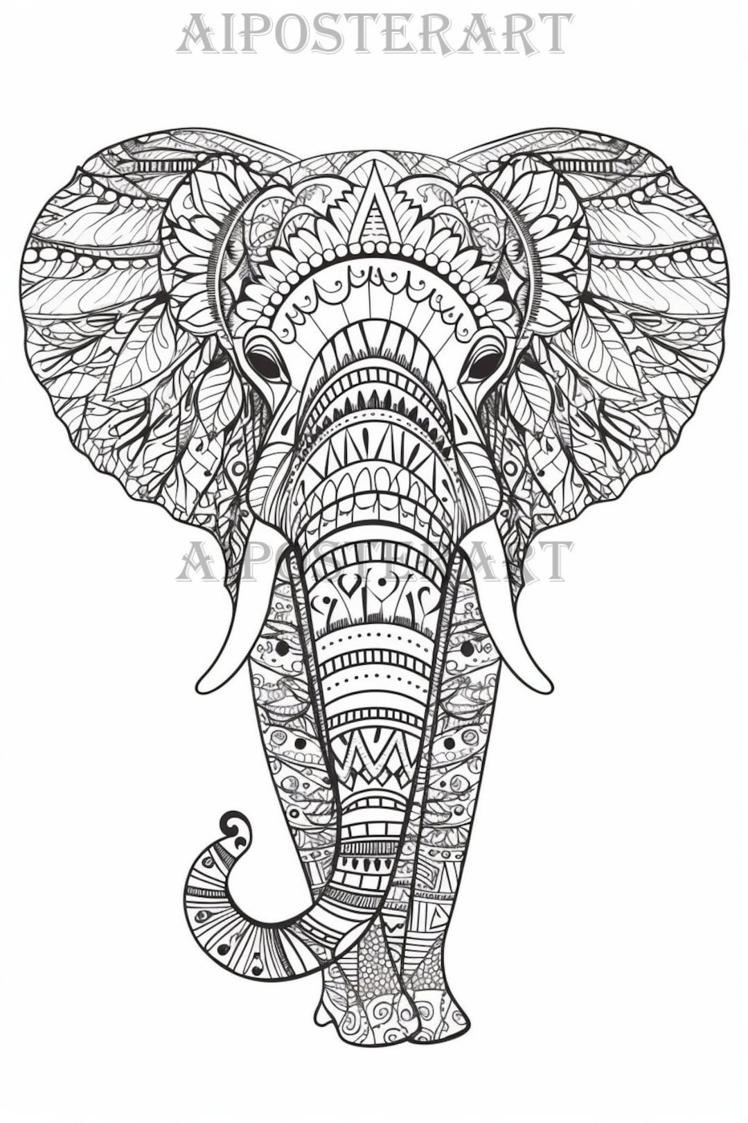 Printable Coloring Pages Elephant