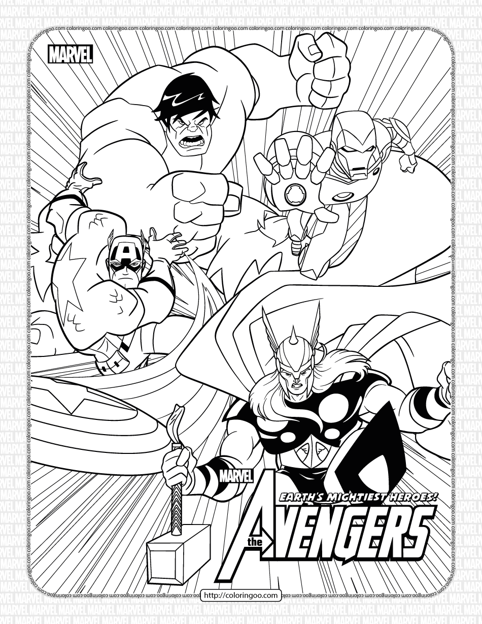 Avengers Coloring Pages Free