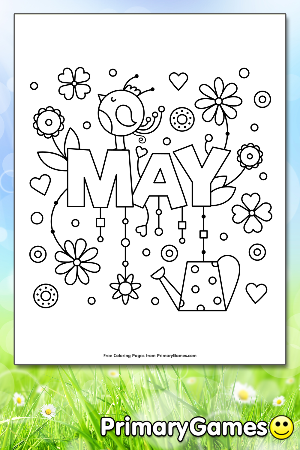 May Coloring Page FREE Printable PDF From PrimaryGames