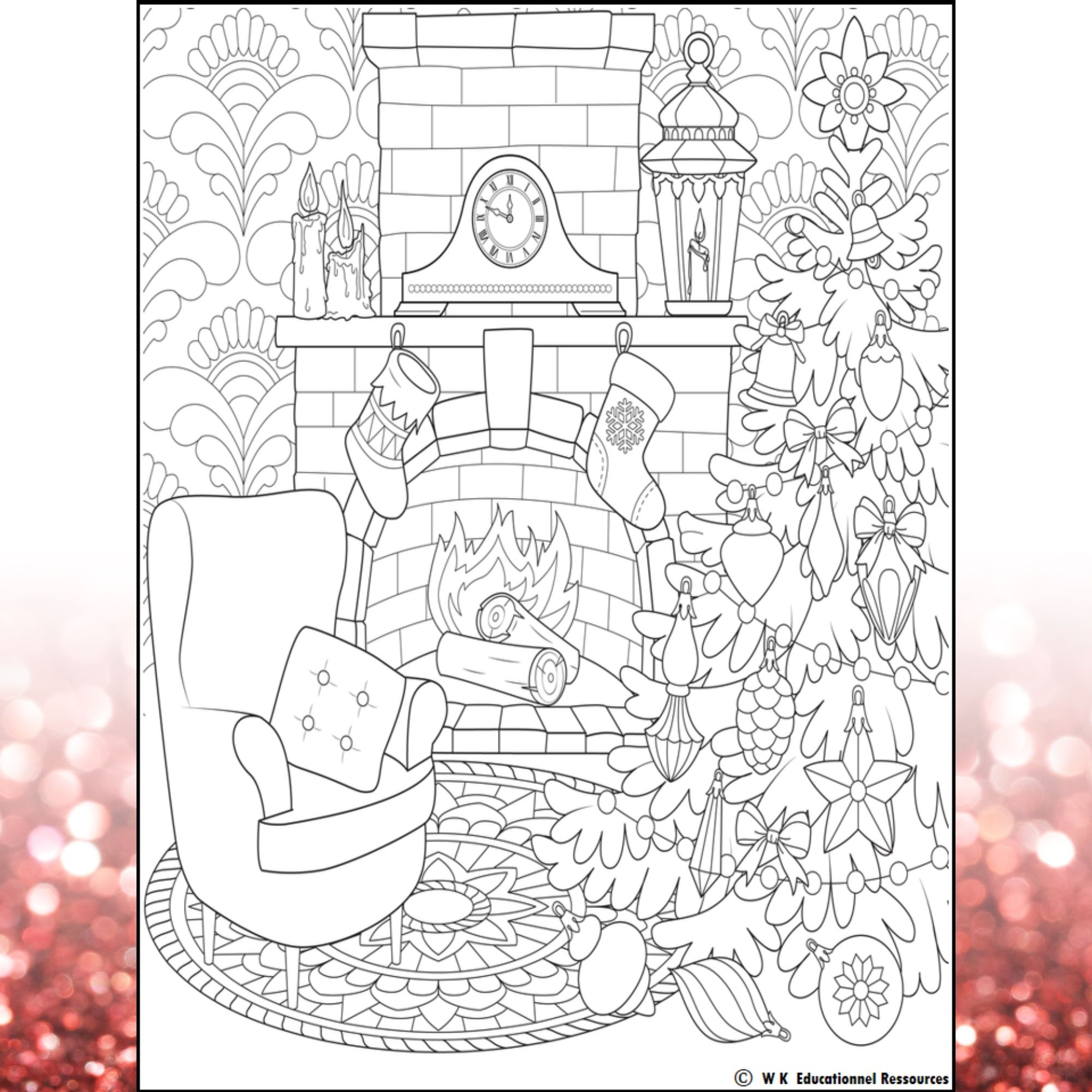 Printable Christmas Coloring Pages For Adults