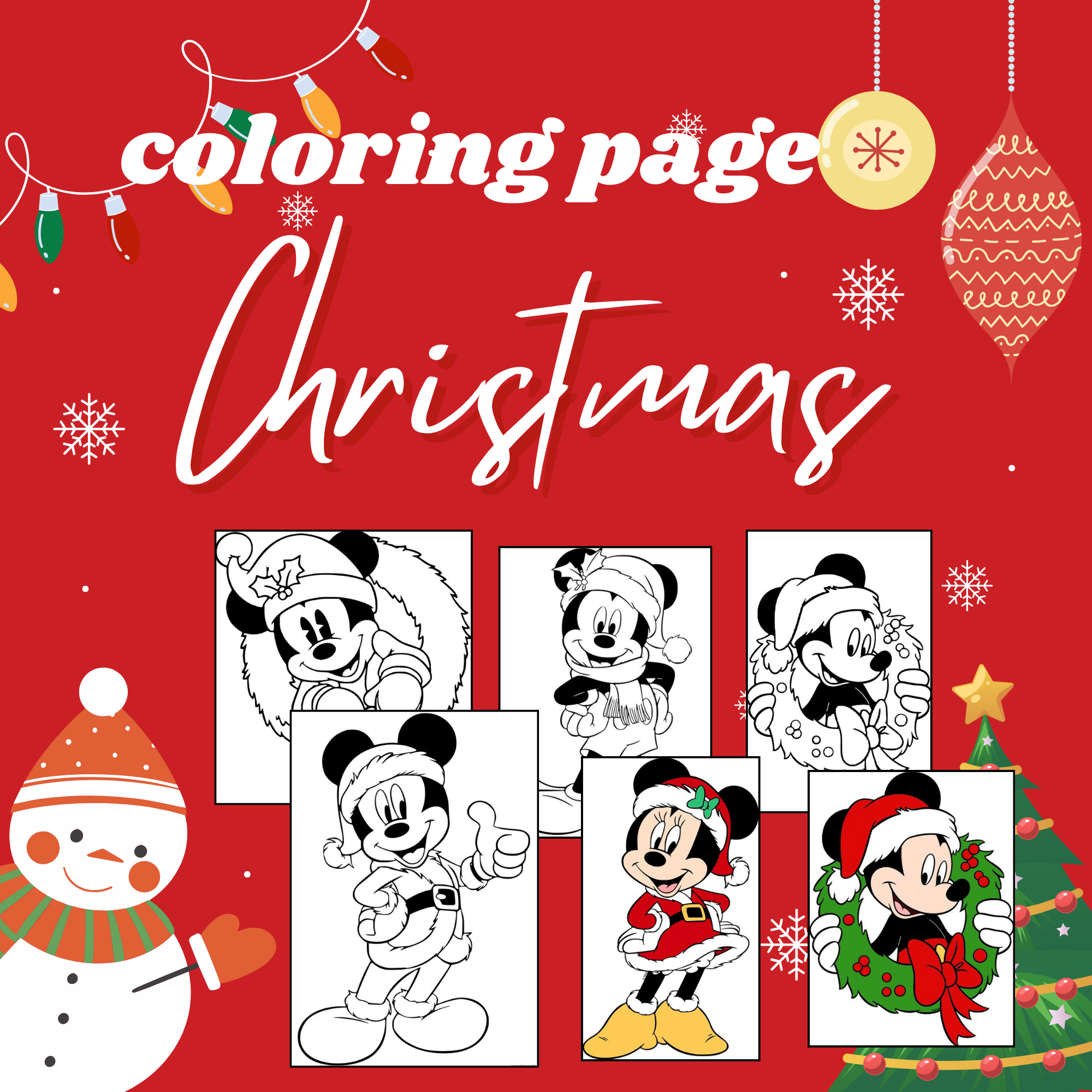 Free Disney Christmas Coloring Pages