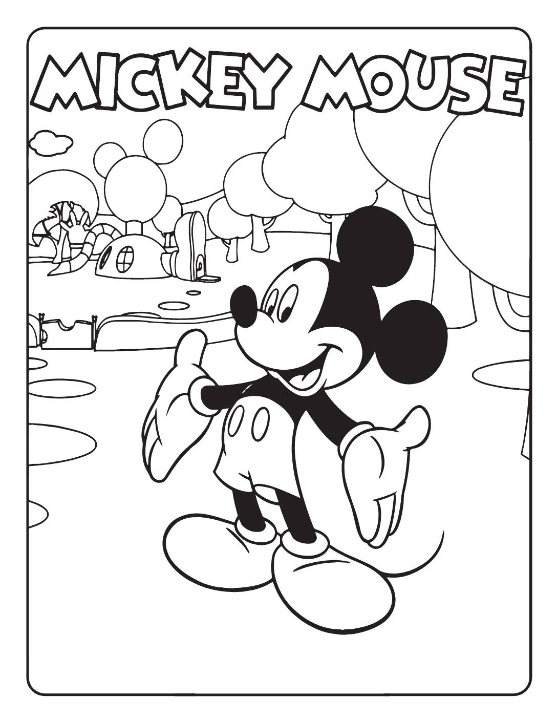Mickey Mouse Coloring Pages Printable Pdf