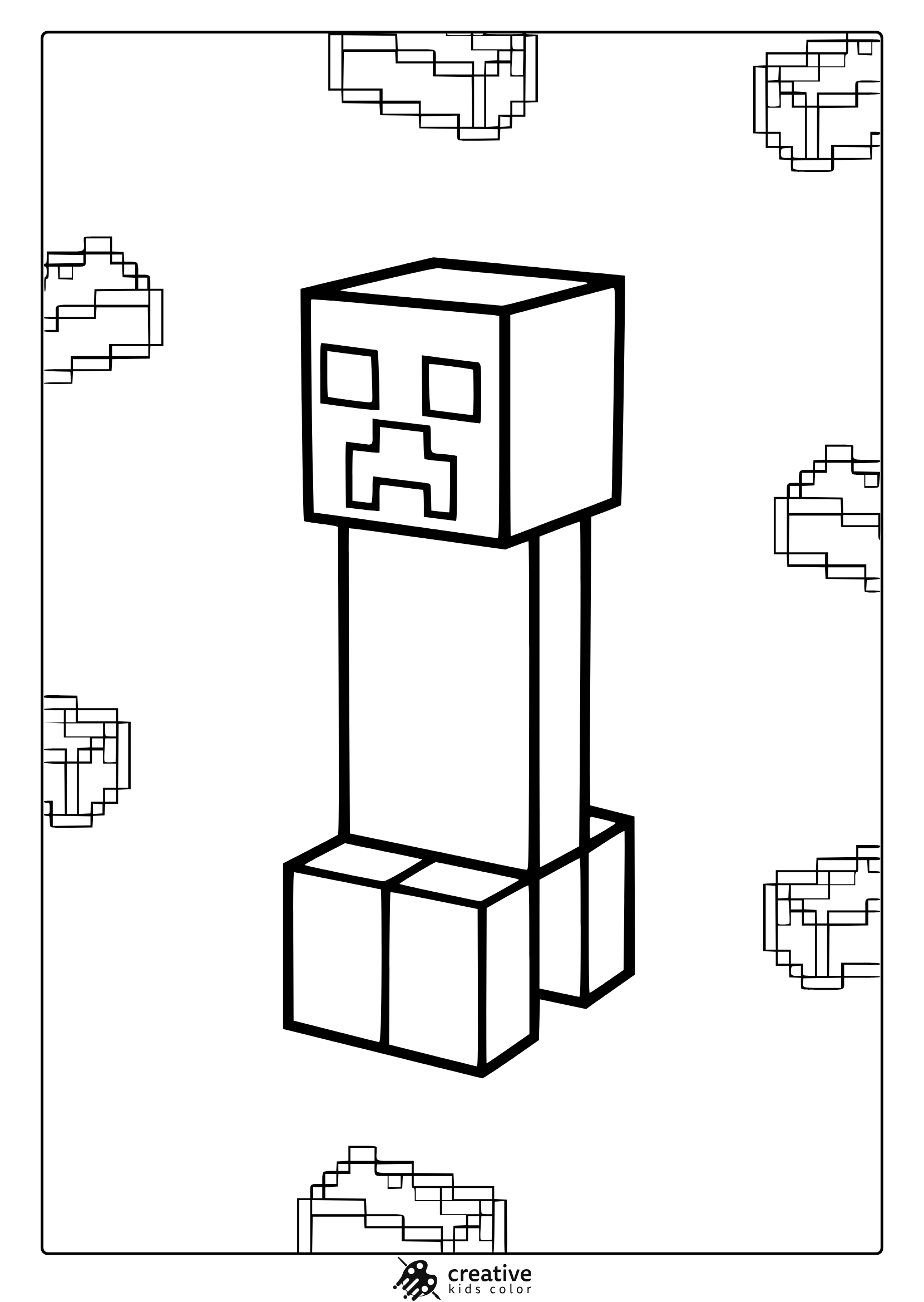 Herobrine Minecraft Coloring Pages Printable