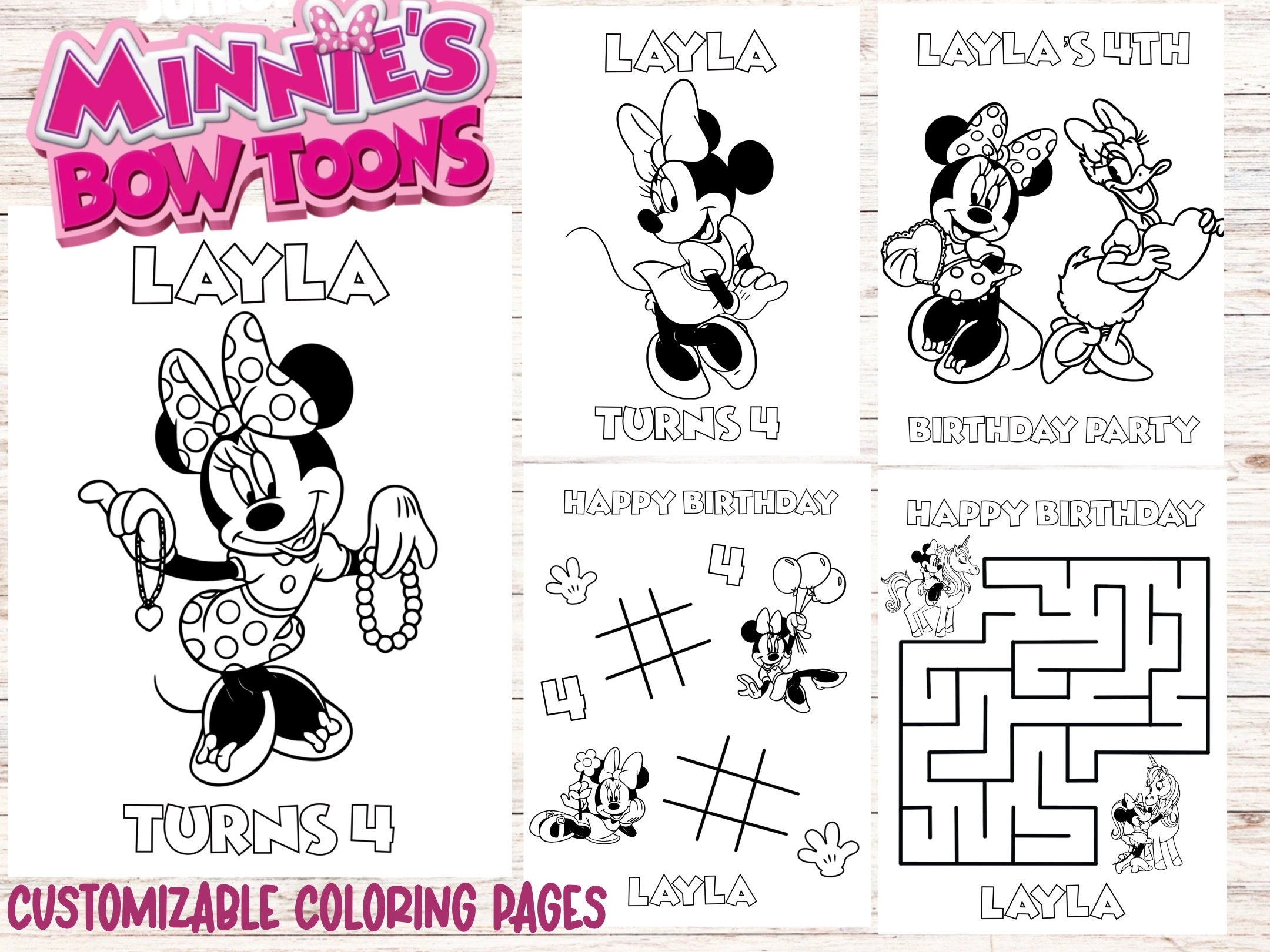 Minnie Mouse Printable Coloring Pages