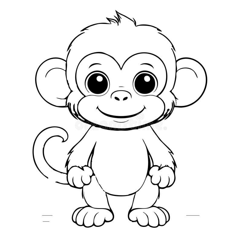 Monkey Printable Coloring Pages