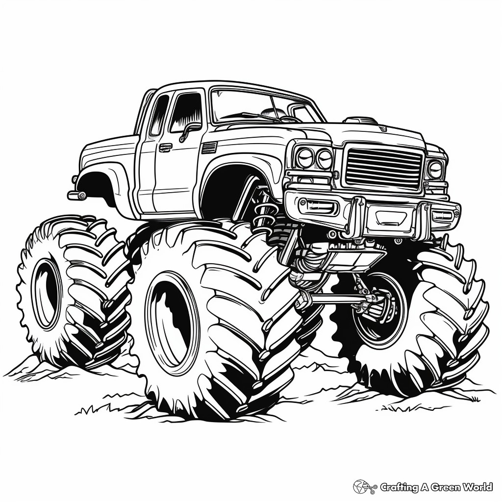 Monster Truck Coloring Pages Free U0026 Printable 