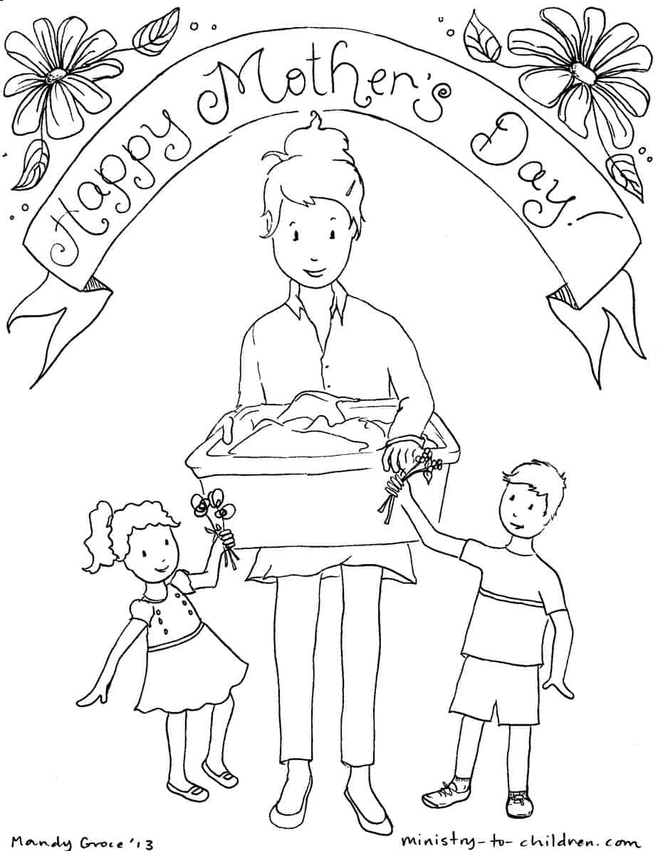 Free Coloring Pages For Mother's Day