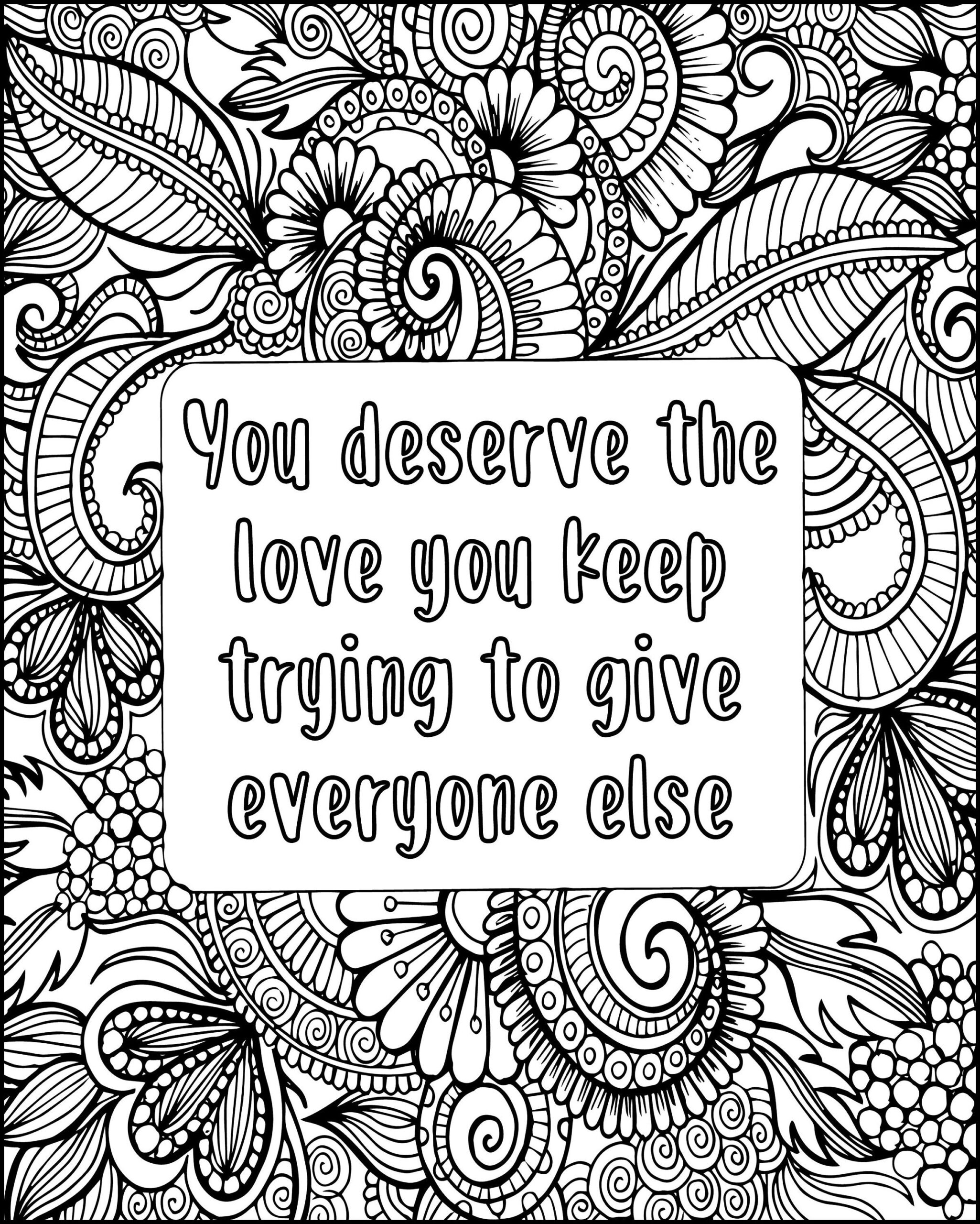 Motivational Inspirational Quotes Adult Coloring Pages Bundle 