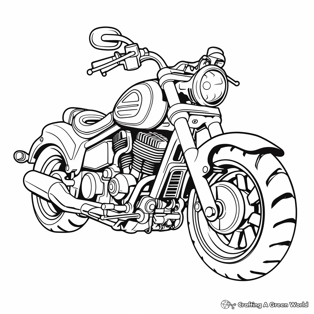 Motorcycle Coloring Pages Free U0026 Printable 