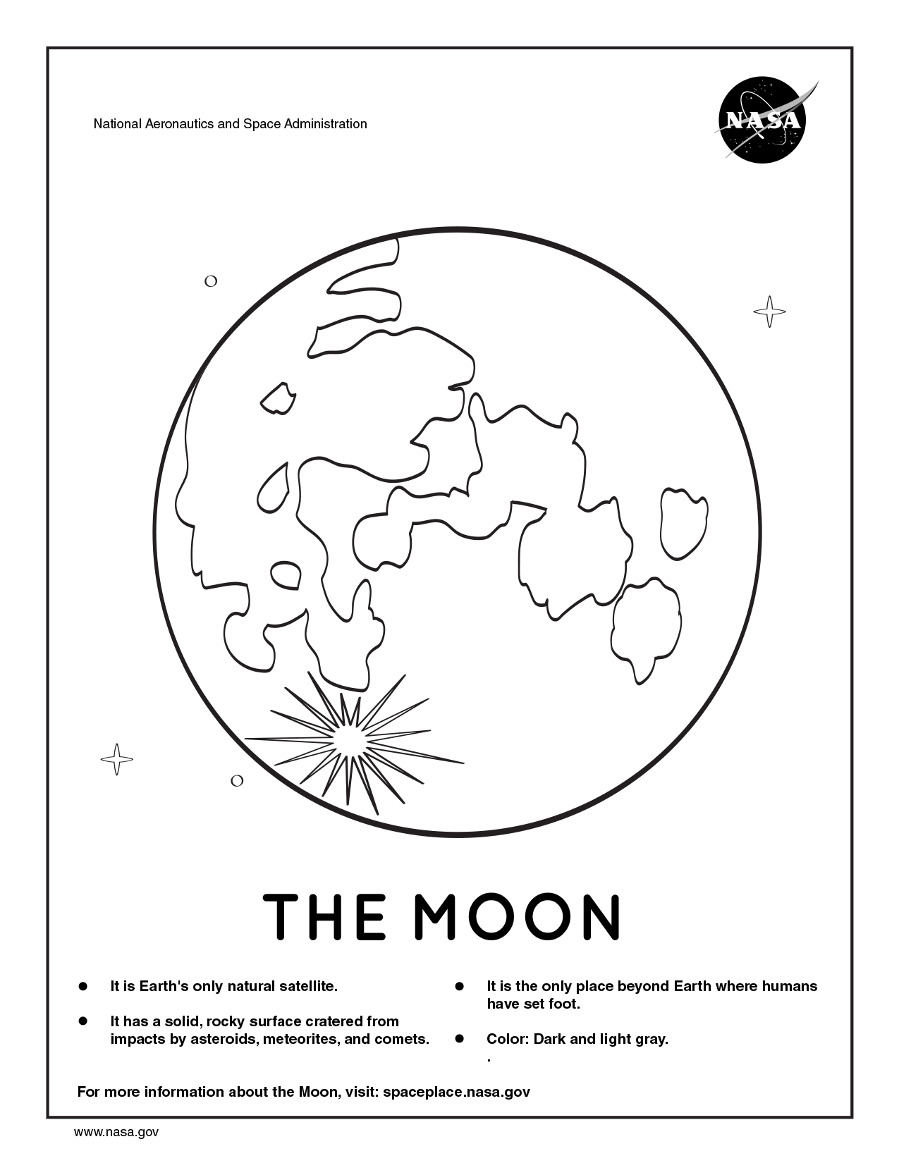 Moon Coloring Pages Printable