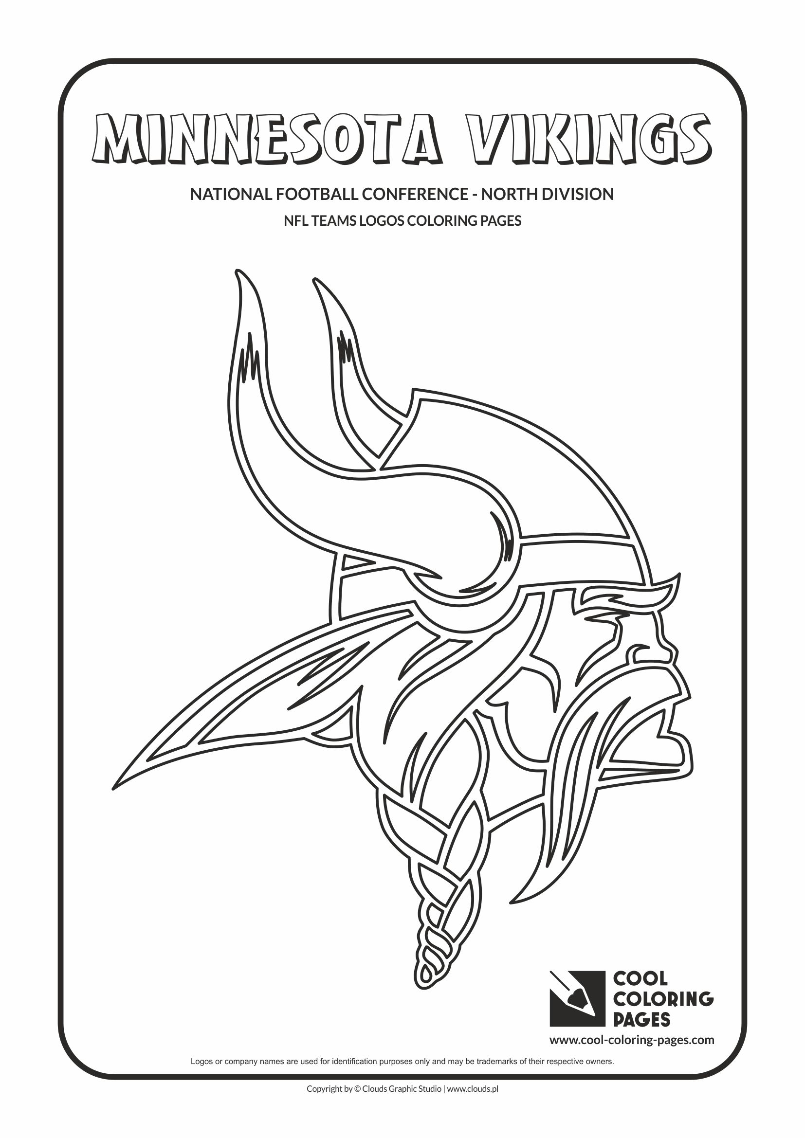 NFL Teams Logos Coloring Pages For Kids National Football League Logos Coloring Pages