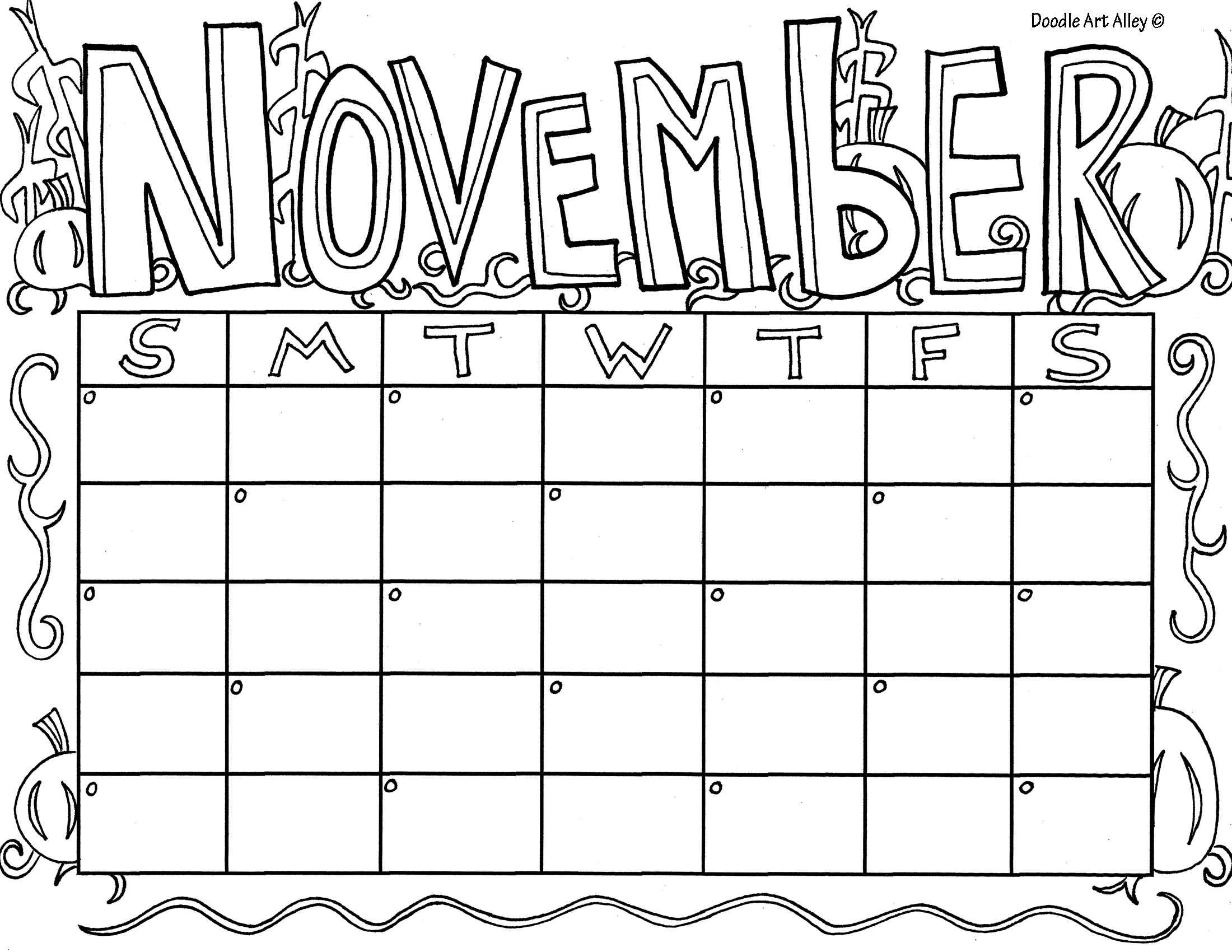 Printable Coloring Pages For November