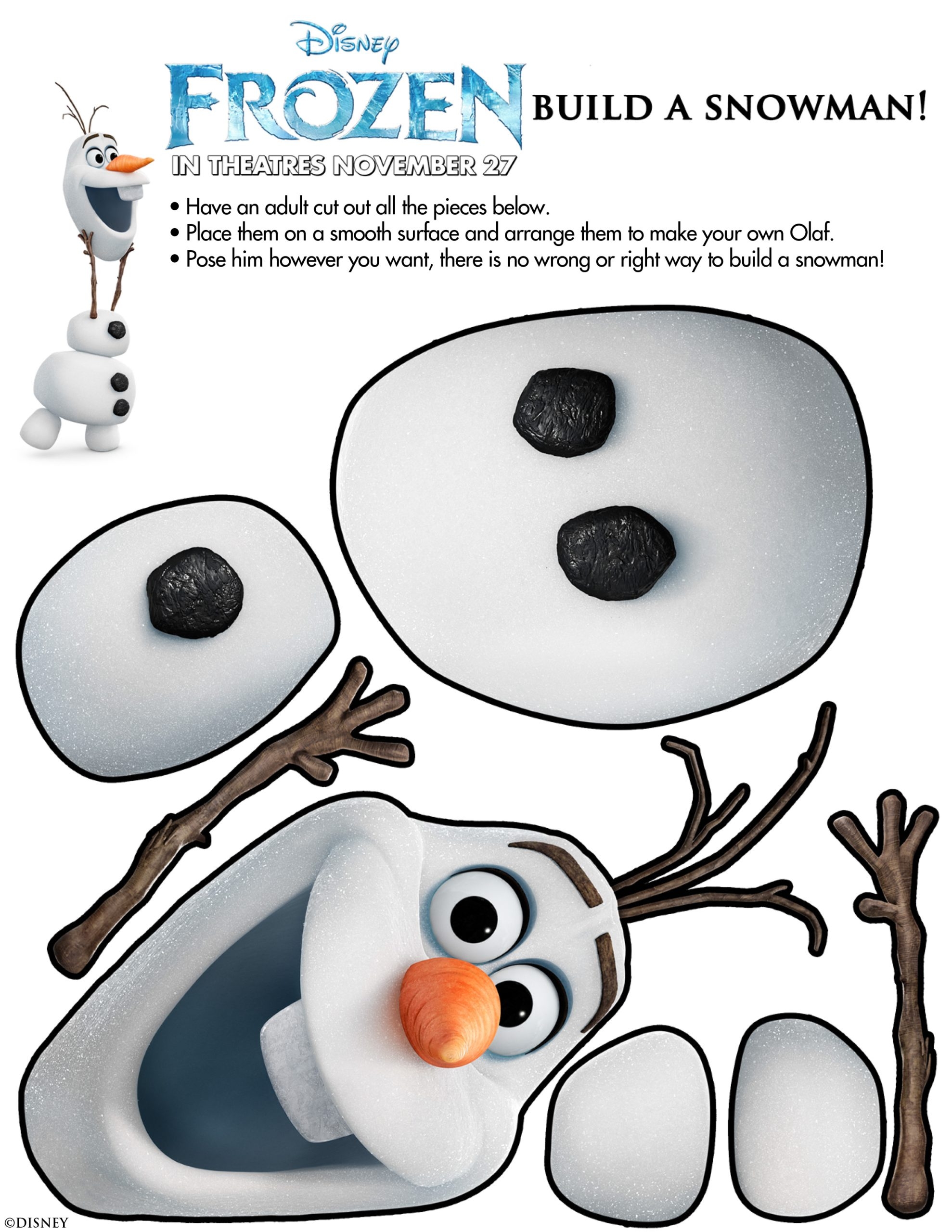 Olaf Printable Coloring Pages