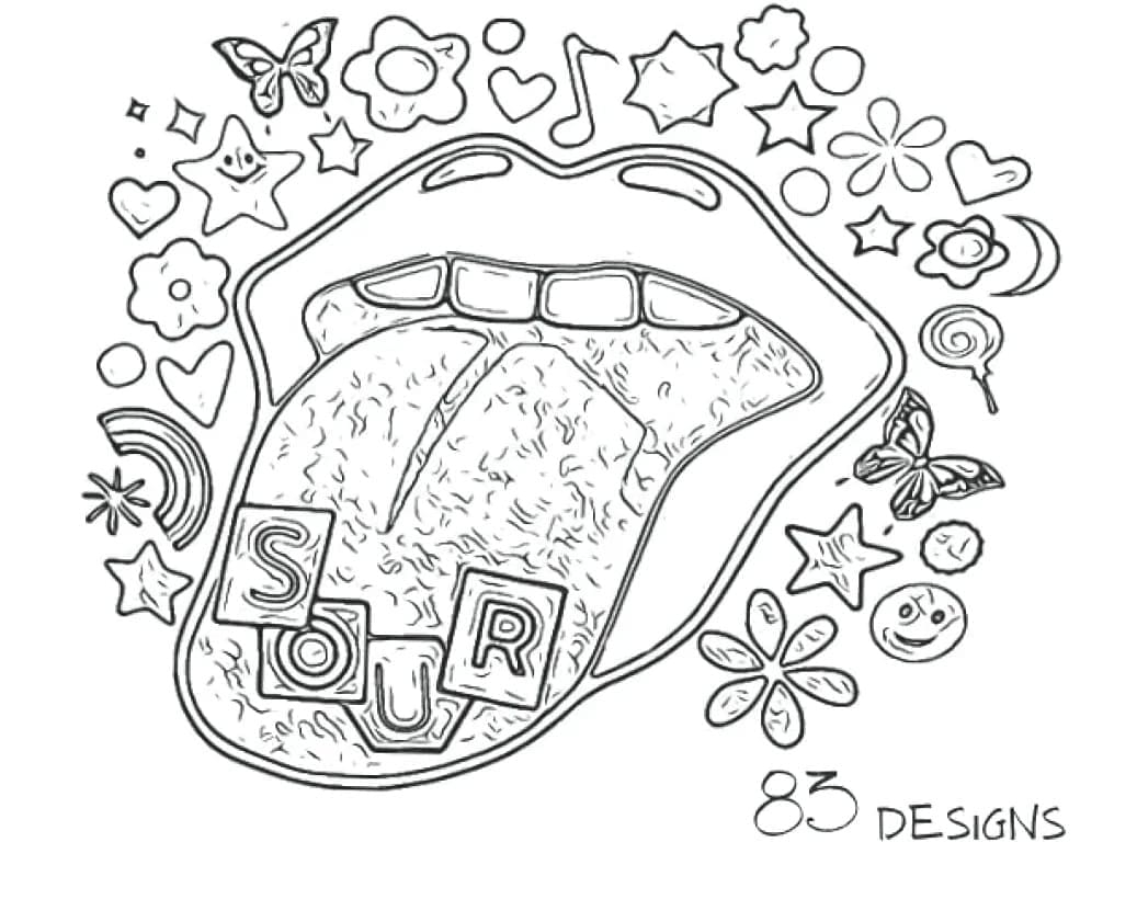 Olivia Rodrigo Sour Coloring Page Download Print Or Color Online For Free