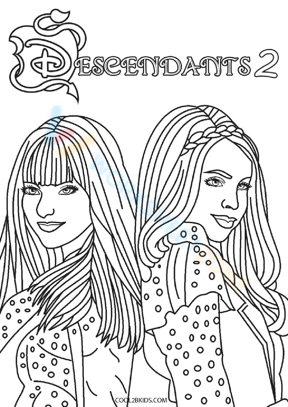 Online Descendants Coloring Pages And Printable 100 Freemium 