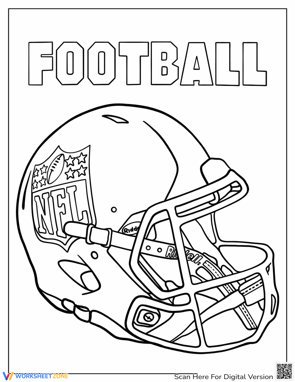 Football Free Coloring Pages