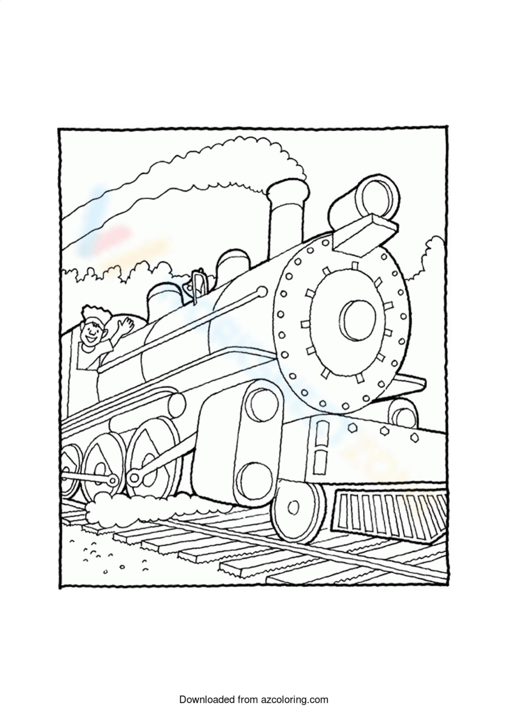 Free Printable Train Coloring Pages