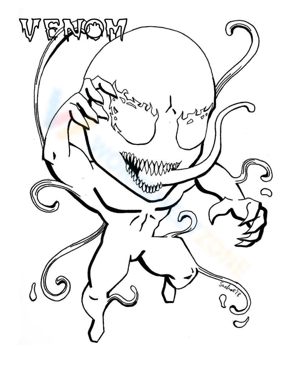Venom Coloring Pages Printable