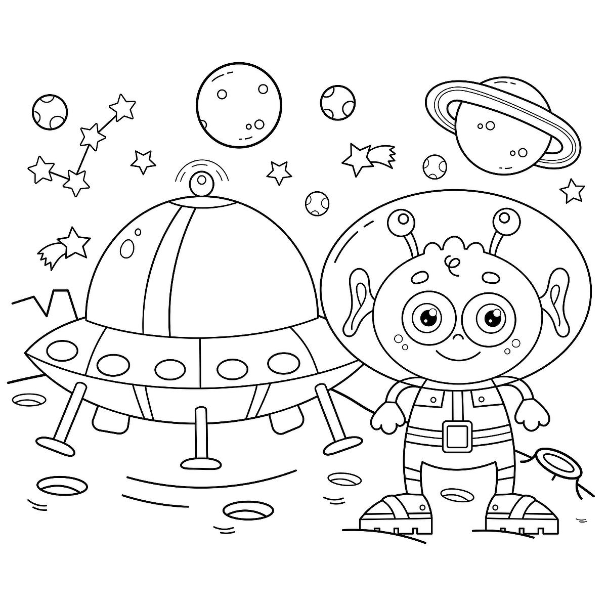Outer Space Coloring Pages For Kids Free Printable Coloring Pages 