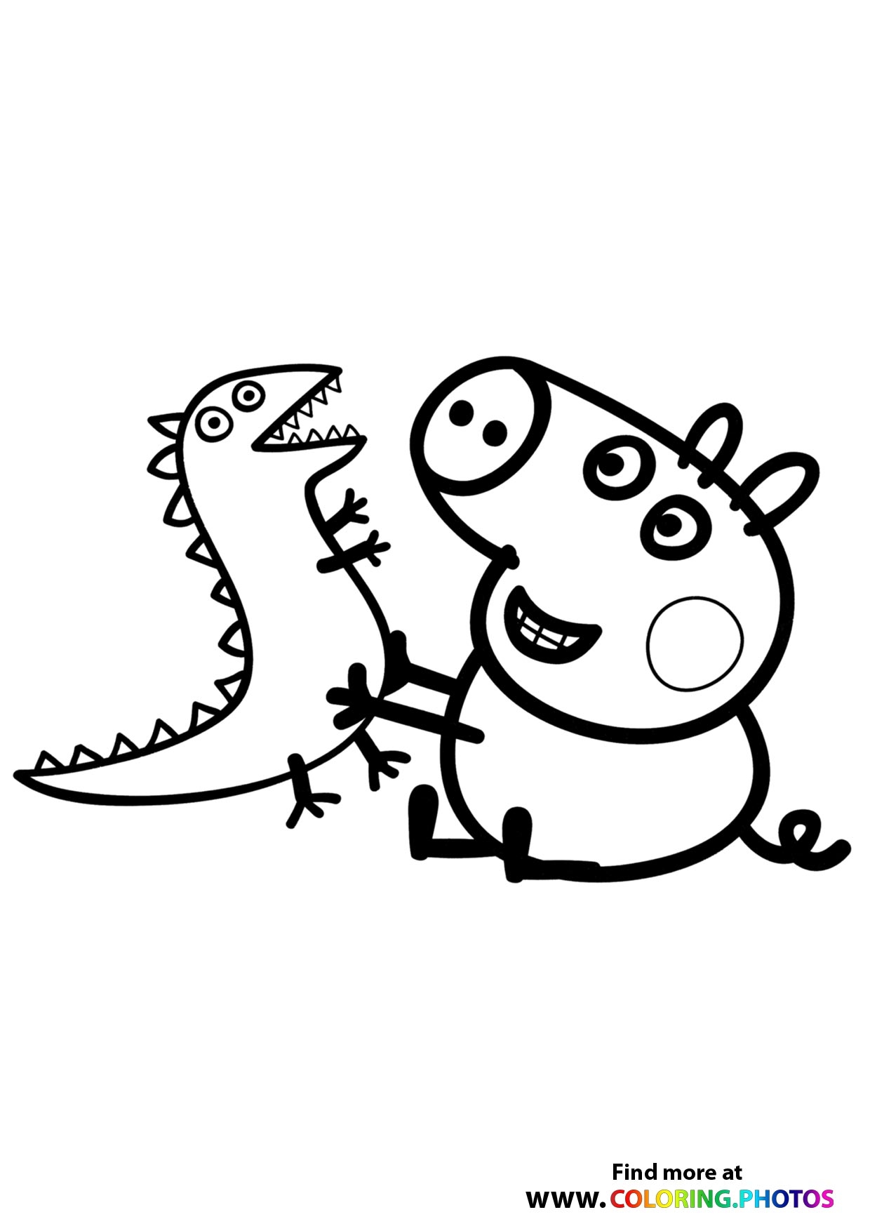 Peppa Pig George Coloring Pages For Kids