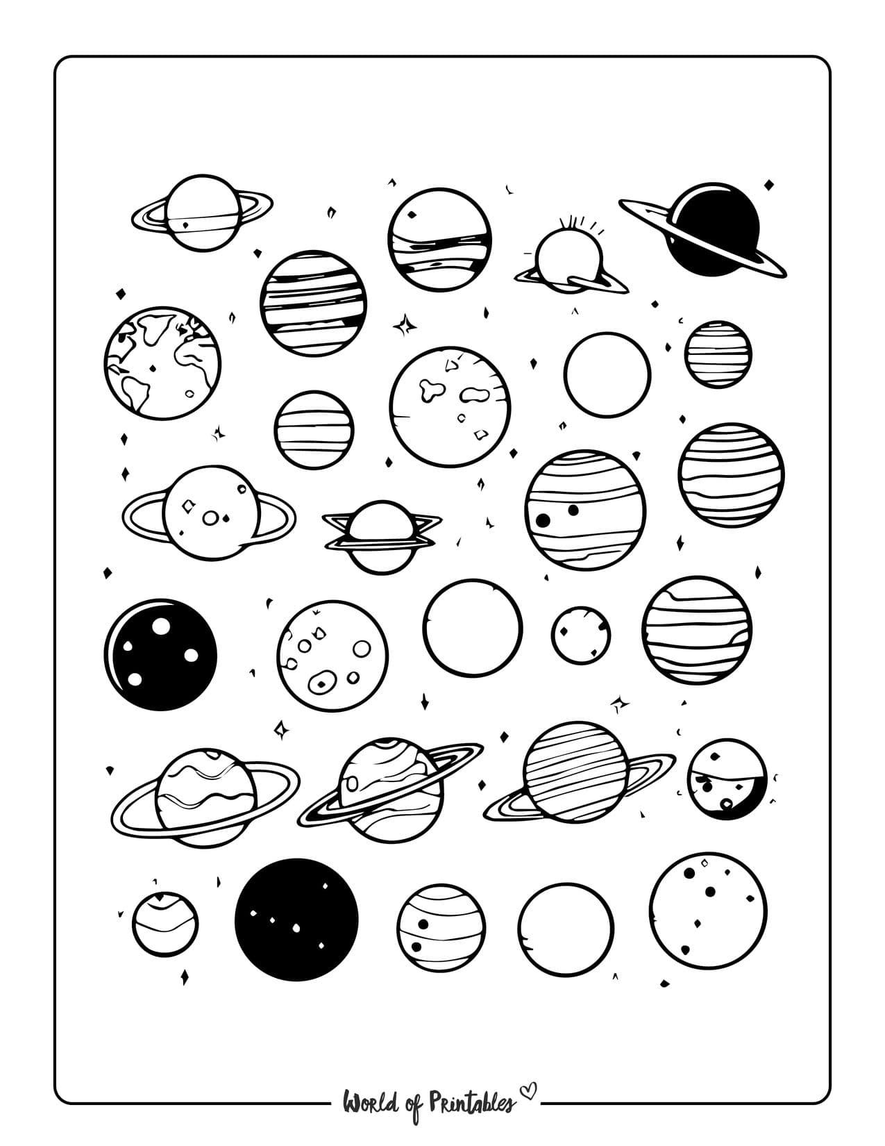 Planet Coloring Pages For Kids U0026 Adults World Of Printables