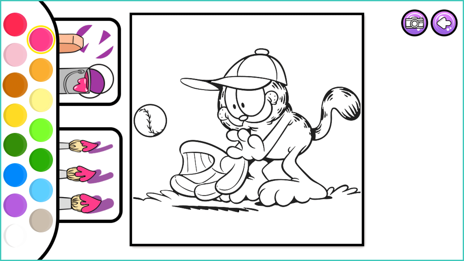  Play Garfield Color Book Game Free Online Coloring 