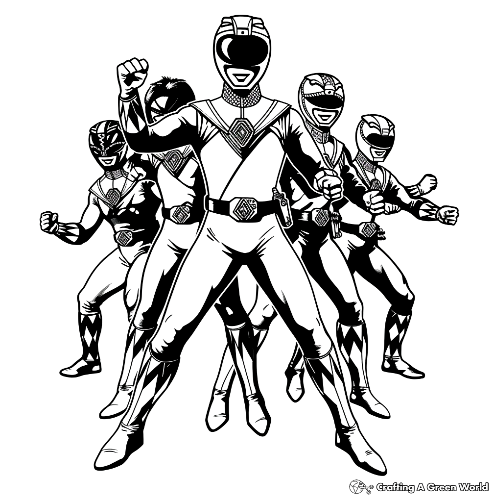 Power Rangers Coloring Pages Free U0026 Printable 