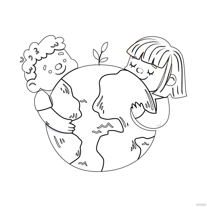 Earth Day Coloring Page Free