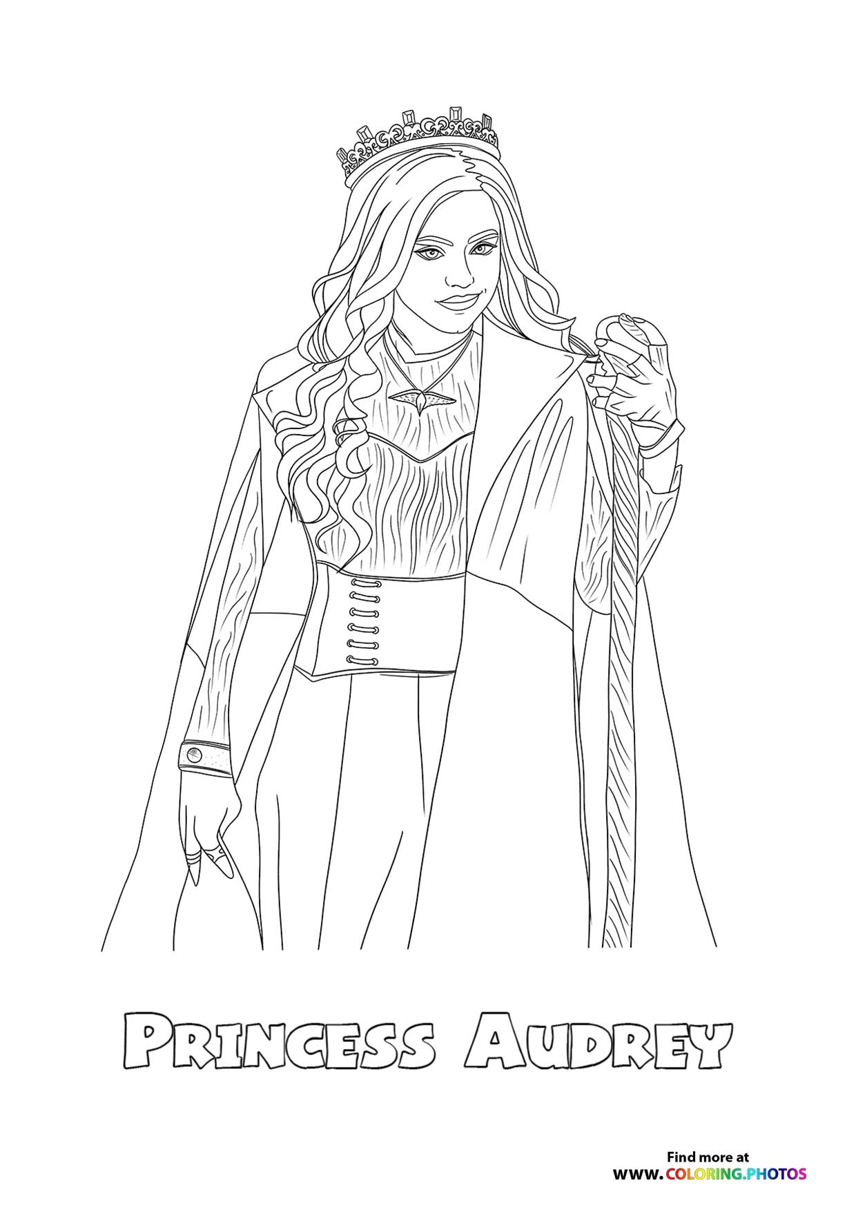 Princess Audrey From Descendants Coloring Pages For Kids