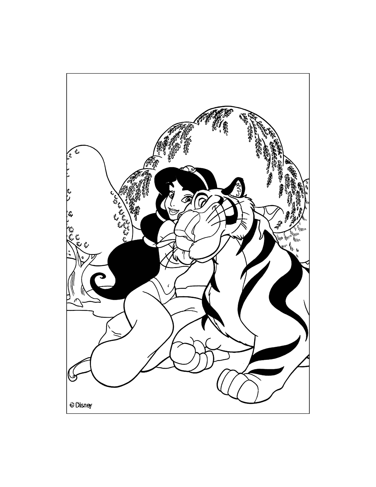 Princess Jasmine Coloring Pages Printable Coloring Pages FREE