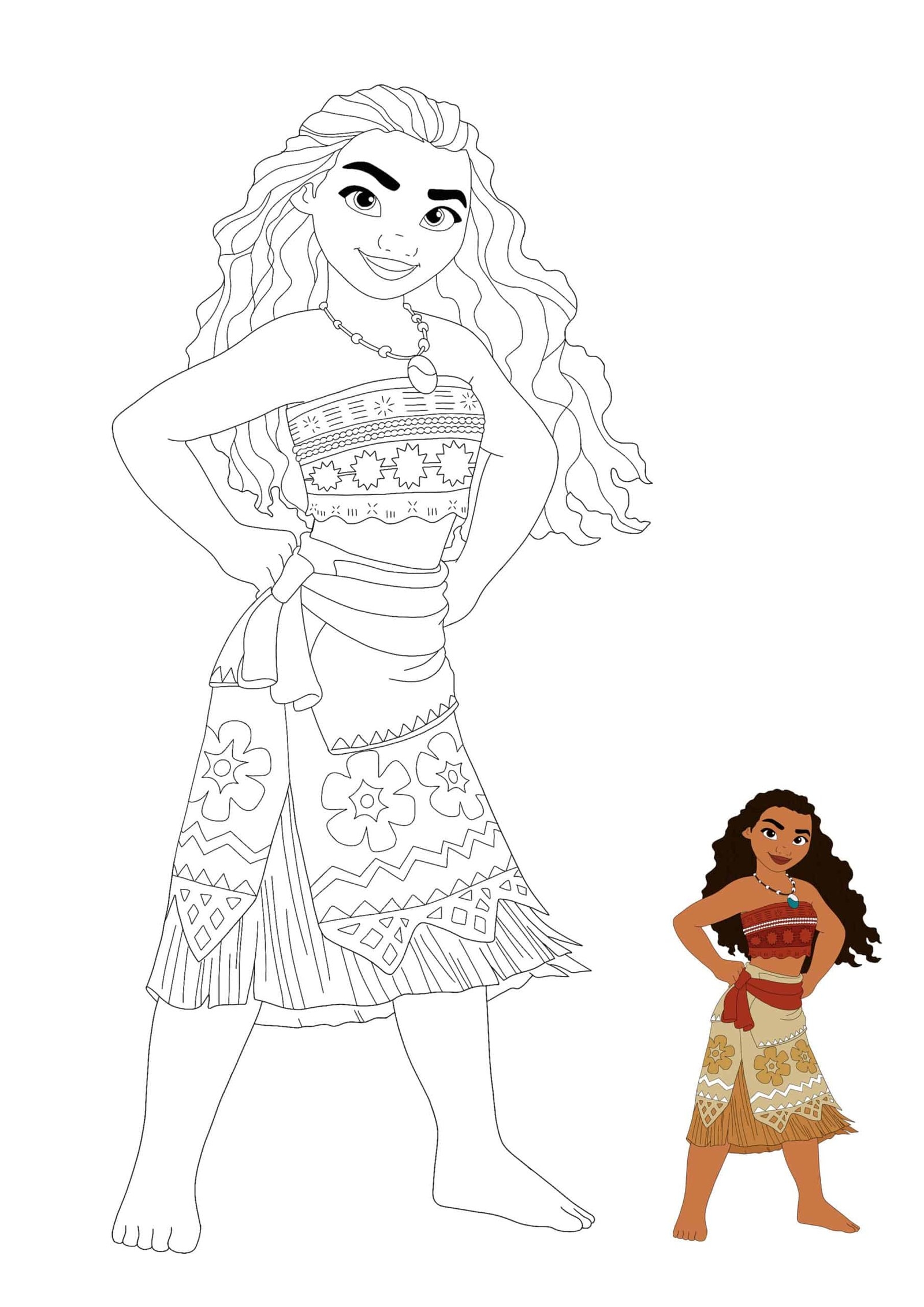 Princess Moana Coloring Pages 2 Free Coloring Sheets 2021 