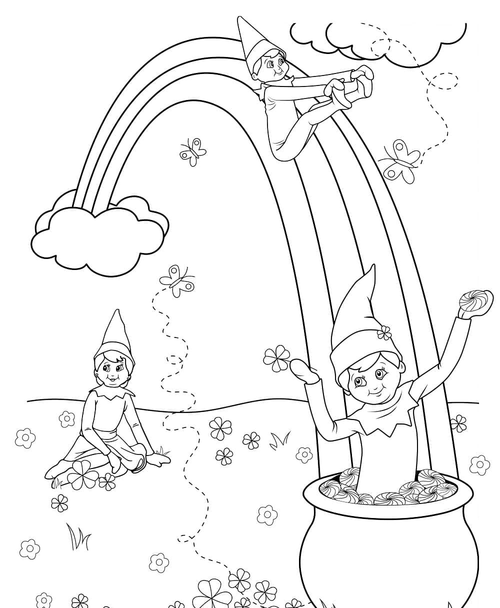 Free Printable Elf On The Shelf Coloring Pages