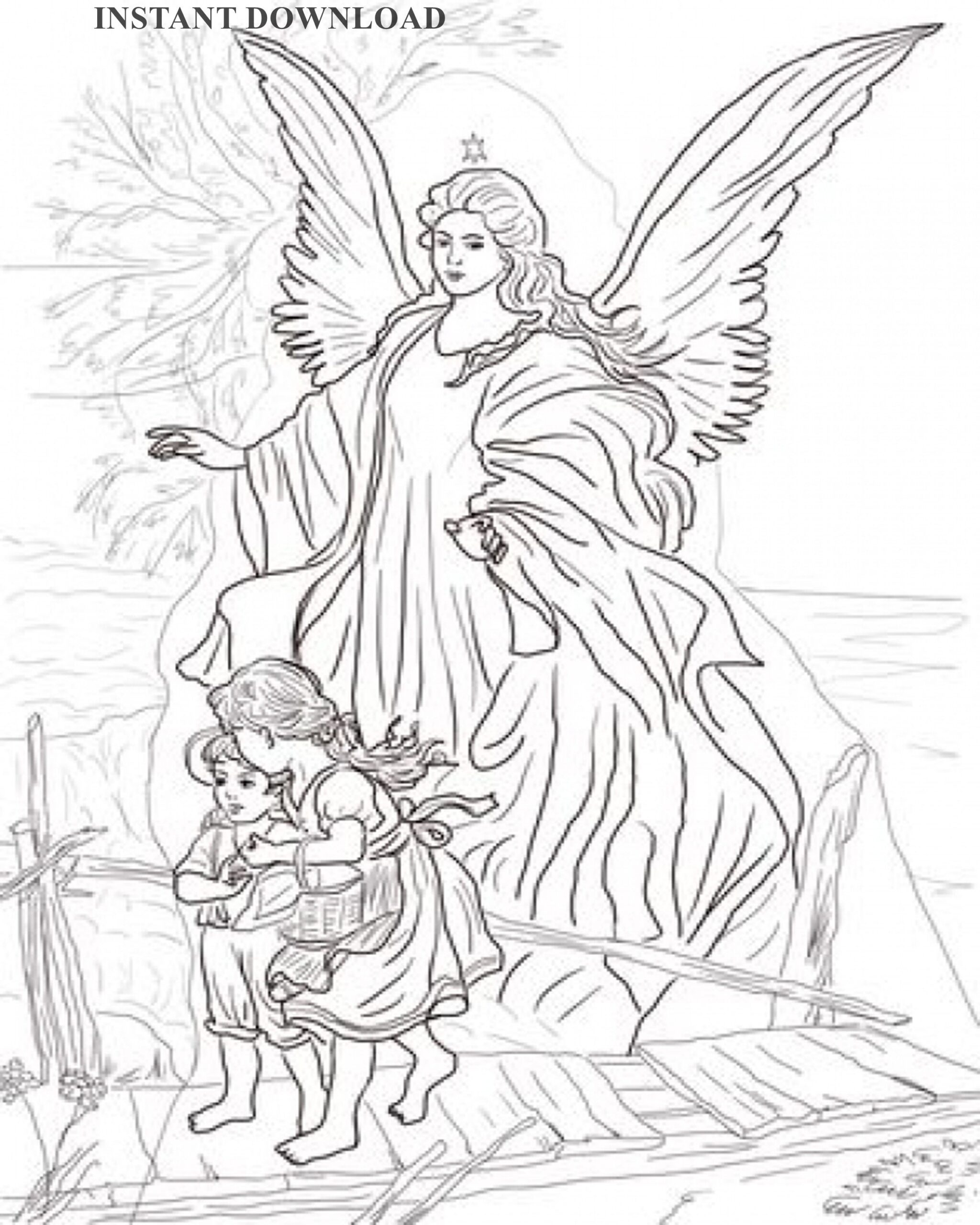Printable Angel Coloring Pages