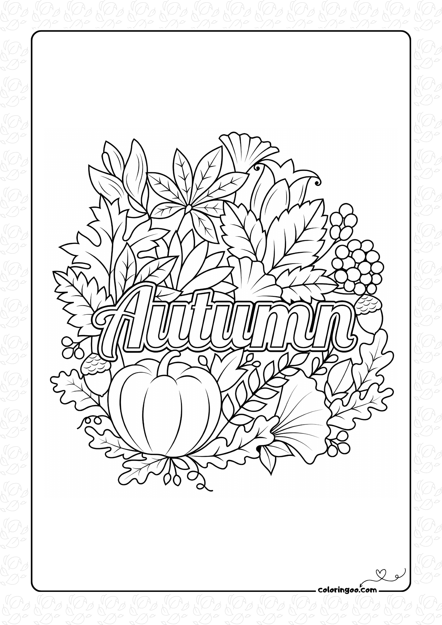 Printable Autumn Coloring Pages