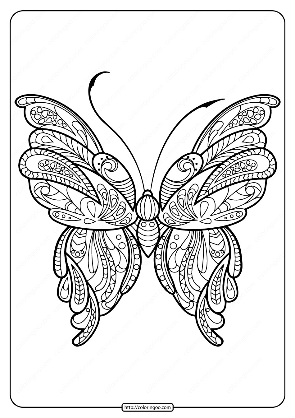 Printable Butterfly Mandala Coloring Pages 51