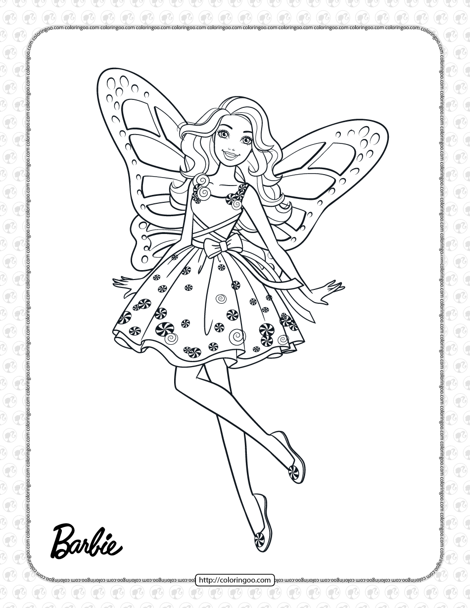 Barbie Printable Color Pages