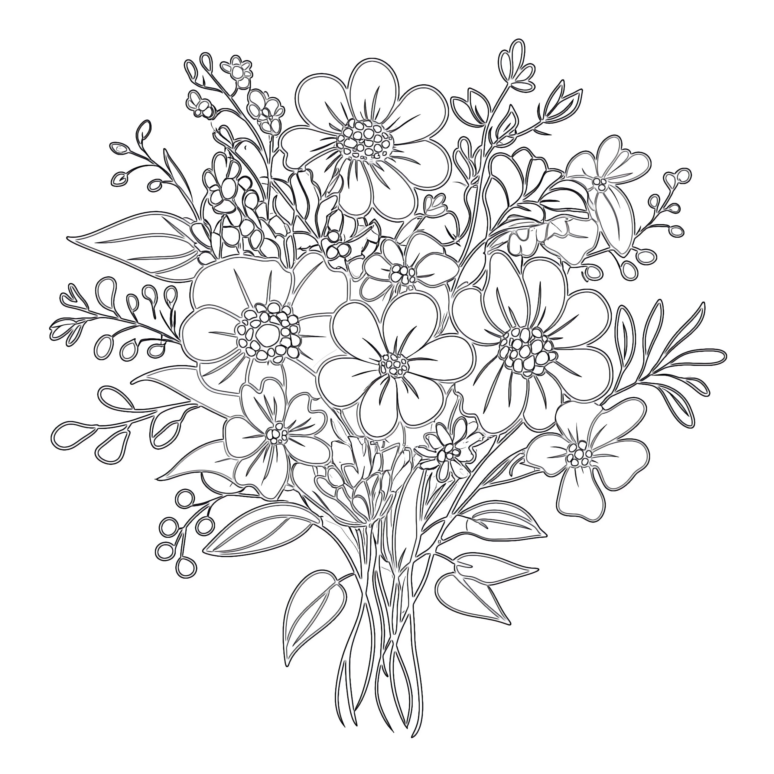 Free Coloring Pages With Flowers