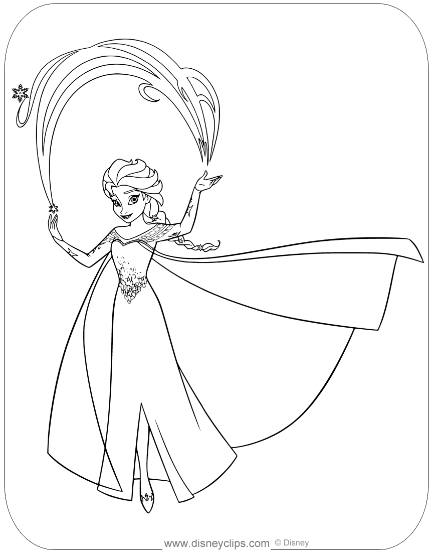 Printable Elsa Coloring Page