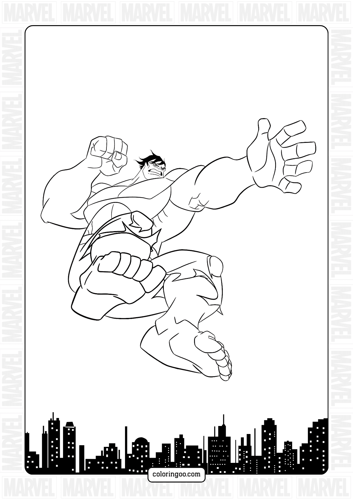 Printable Hulk Coloring Pages