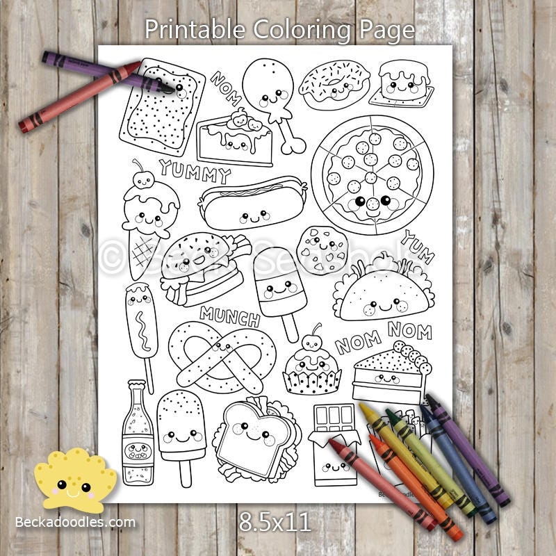 Coloring Pages Food Printable