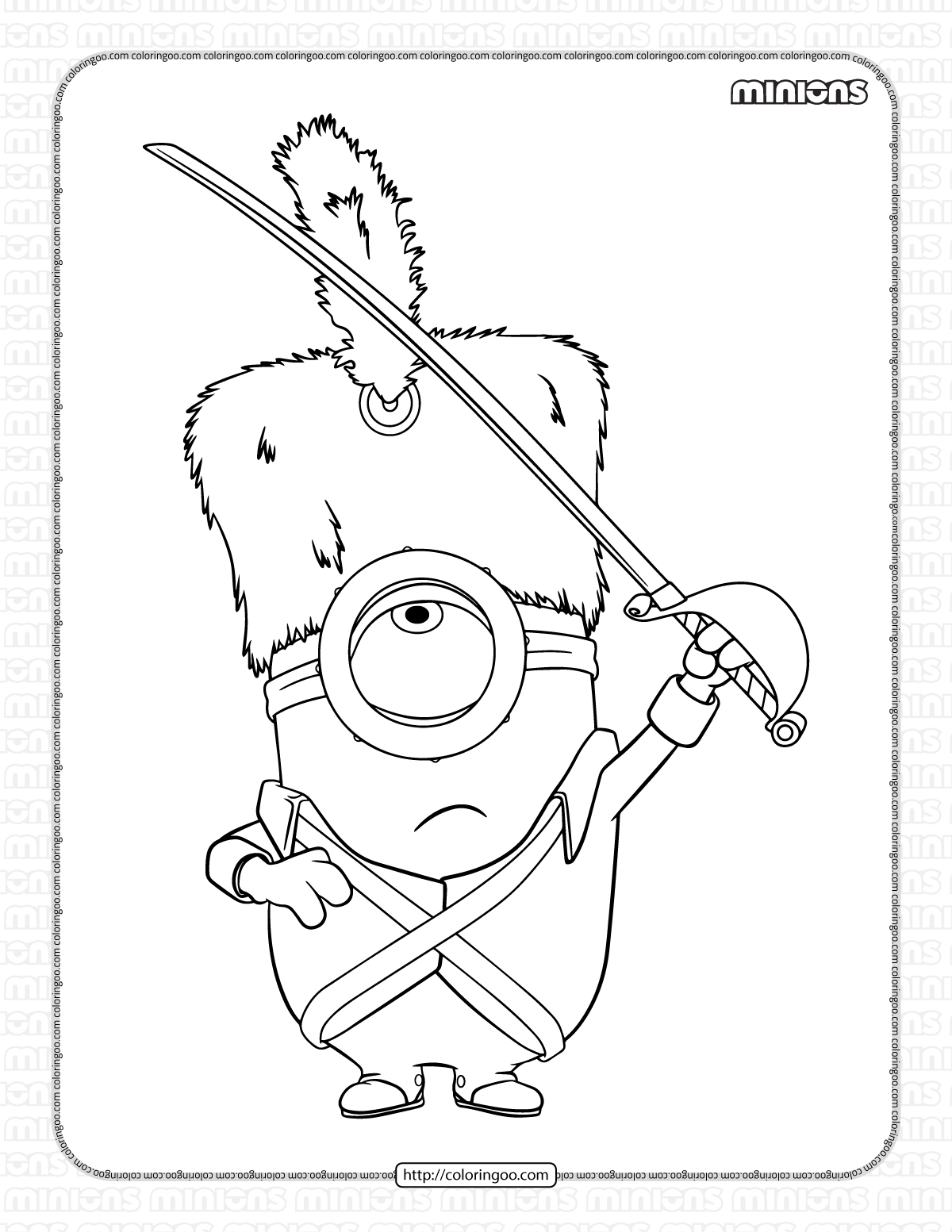 Minions Printable Coloring Pages
